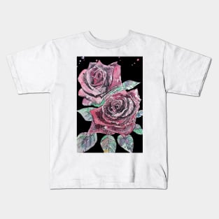 Red Rose Watercolor Painting Kids T-Shirt